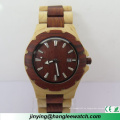 Reloj de madera del cuarzo de la muñeca del reloj de madera natural puro del OEM